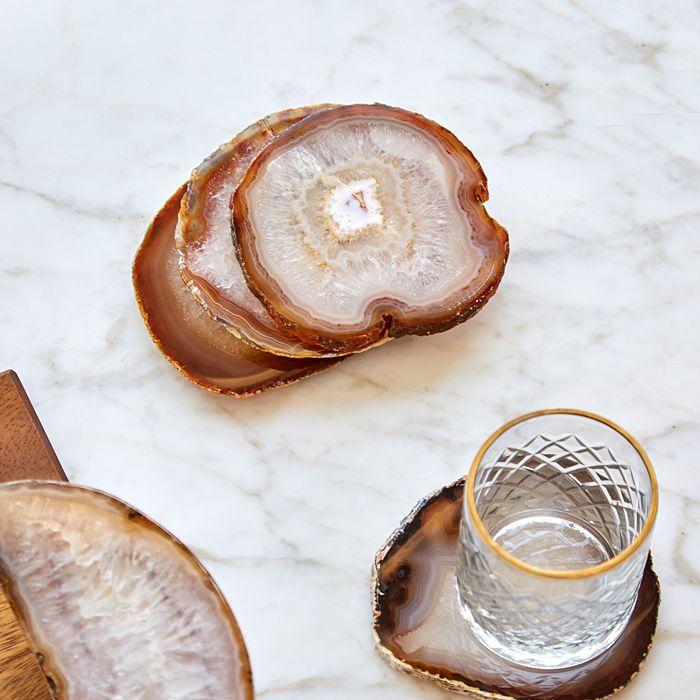 ANNA New York Pedra Gemstone Coasters, Set of 4