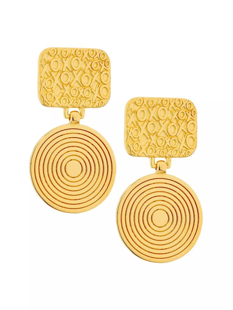 Gwen Beloti Jewelry Sol XO 18K-Gold-Plated Geometric Drop Earrings 1