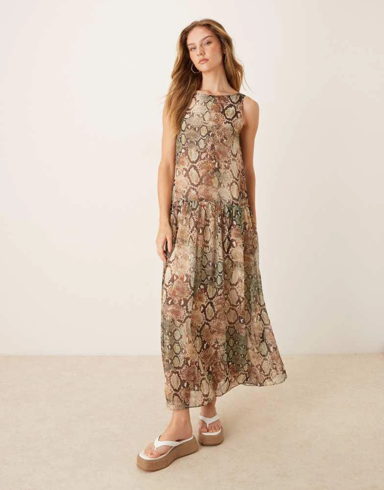 white christmas dresses Snake Print Dress main image 0