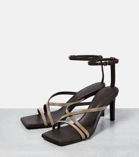 Brunello Cucinelli Embellished leather sandals 5