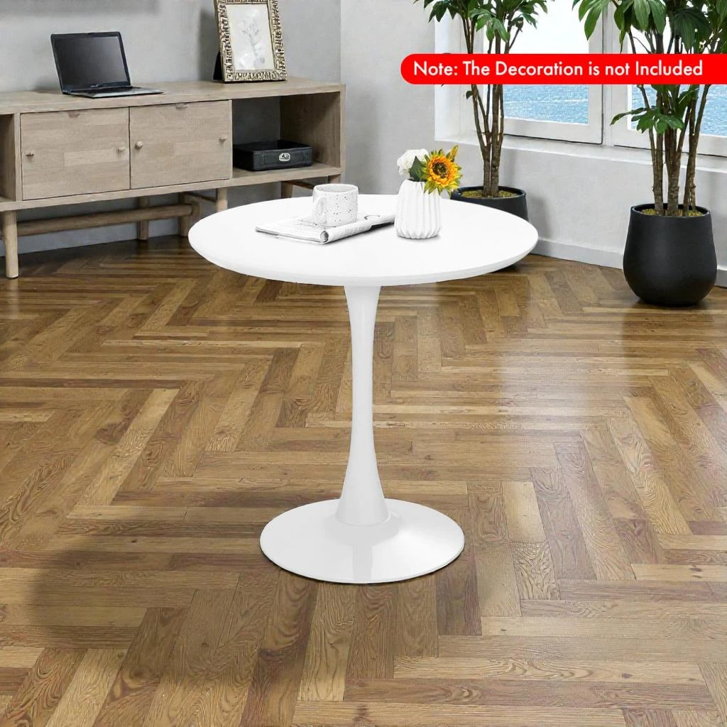 Hivvago Contemporary 32-Inch Tulip Dining Table with Smooth MDF Surface 2