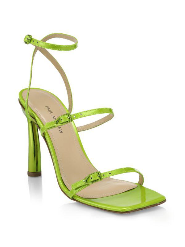 Paul Andrew Slinky Strappy Patent Leather Sandals