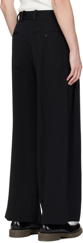 Wooyoungmi Black Two Tuck Wide Trousers 3