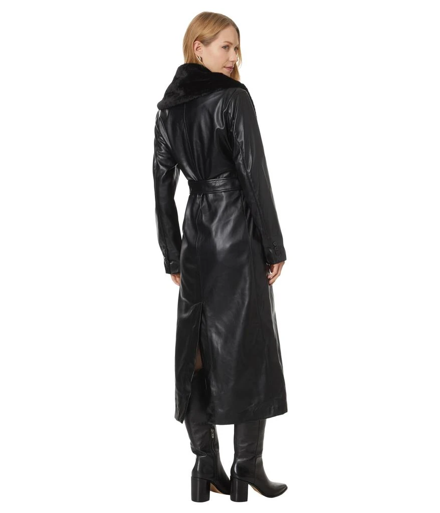 Blank NYC Trench Coat With Faux Fur Collar Detail 2