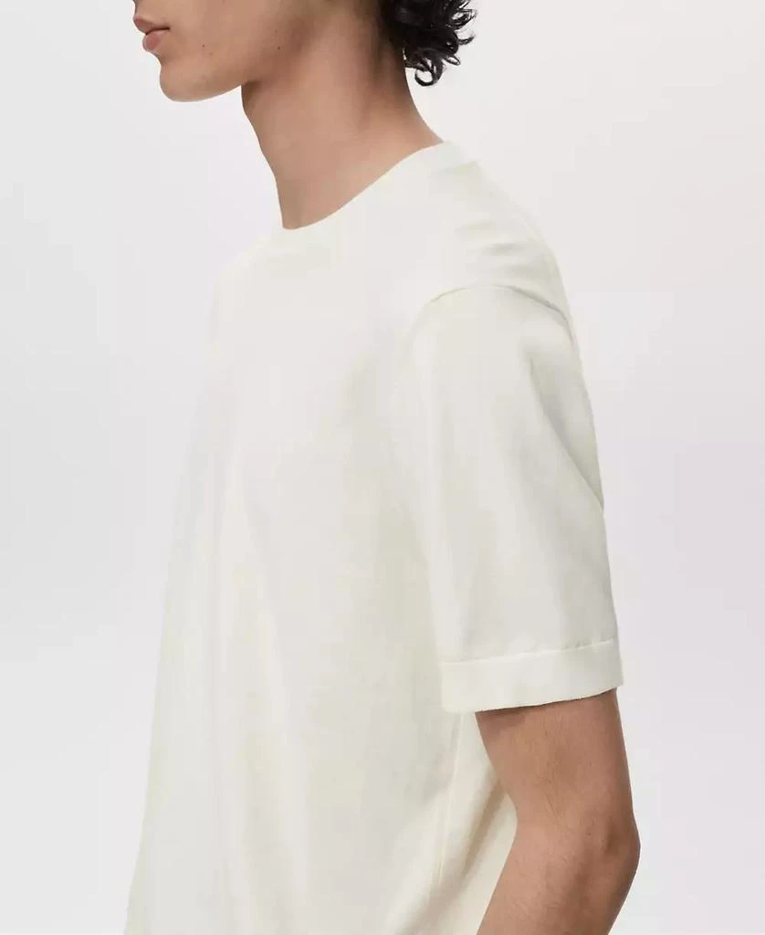 Mango Men's Cotton Fine-Knit T-Shirt 4