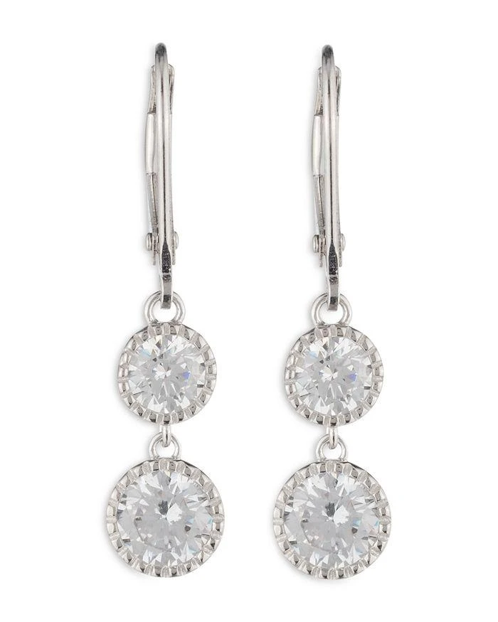 Ralph Lauren Cubic Zirconia Double Drop Earrings in Sterling Silver