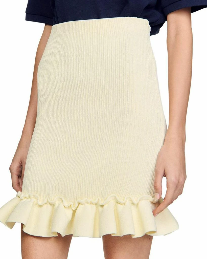 Sandro Knit Ruffle Skirt 4