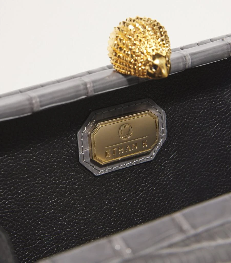 Ethan K Crocodile Leather Clutch Bag 4