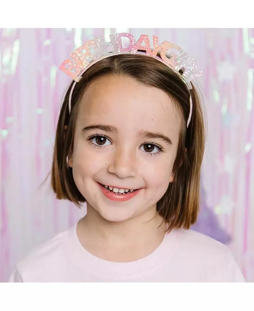 Sweet Wink Child Girl
s Pastel Rainbow Birthday Girl Headband 3