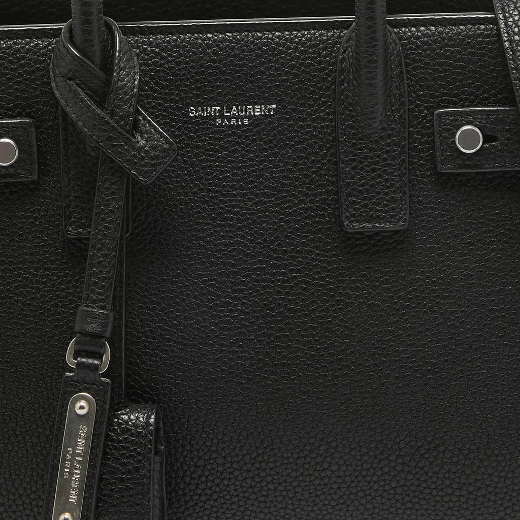 Yves Saint Laurent Saint Laurent Black Leather Nano Classic Sac De Jour Tote 6