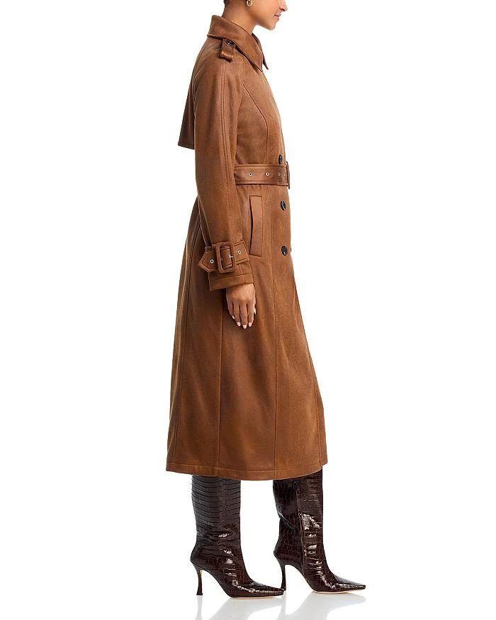 Avec Les Filles Faux Leather Trench Coat 5