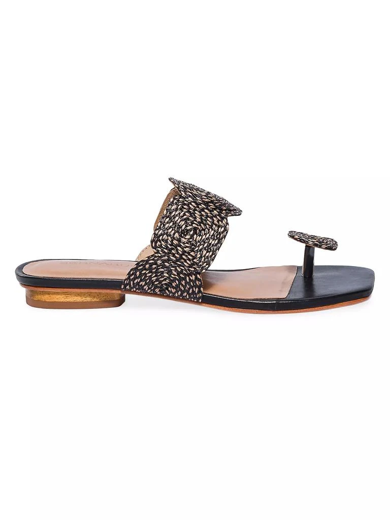 Bernardo Palermo Raffia Slip-On Sandals 1