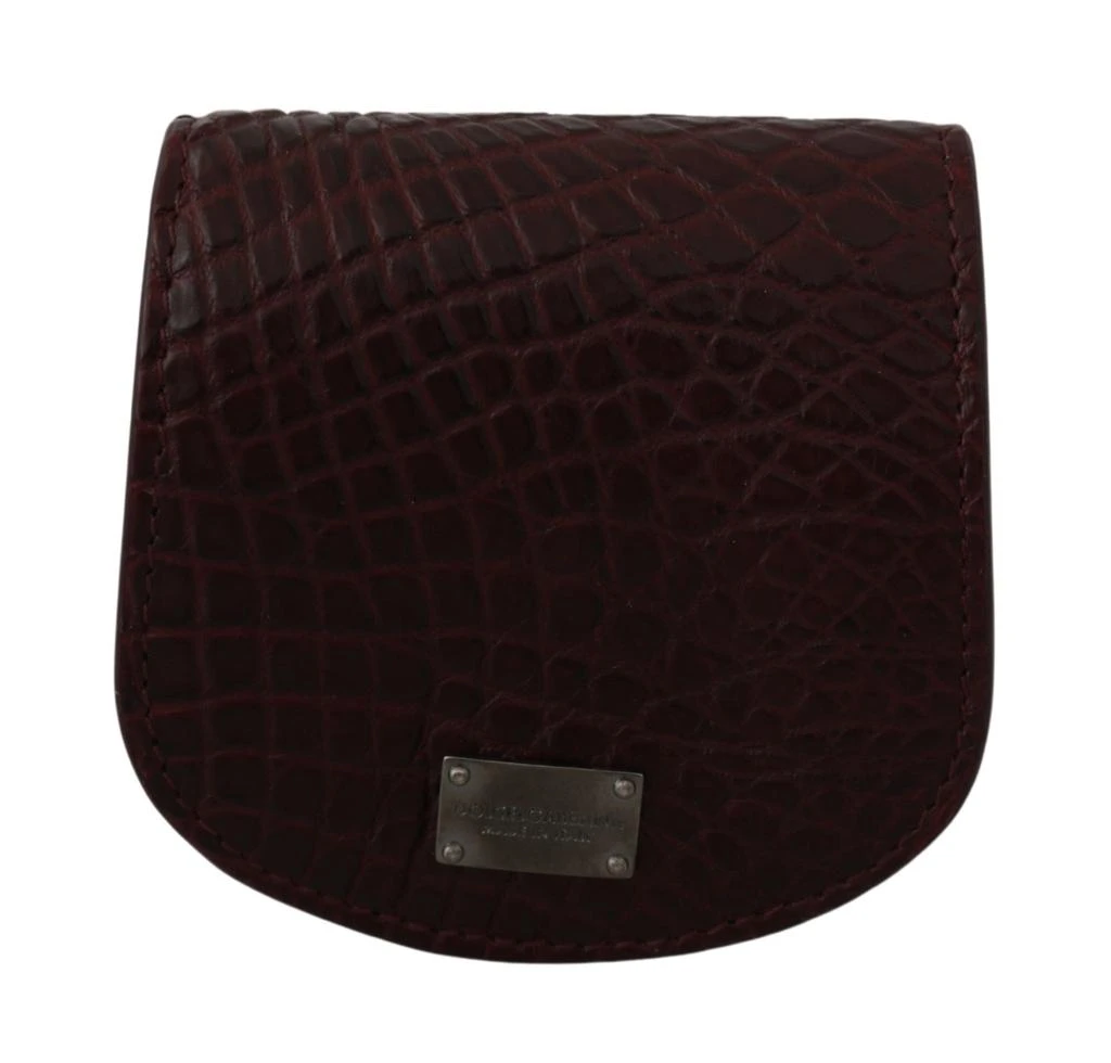 Dolce & Gabbana Refined Caimano Leather Coin Men's Case 1