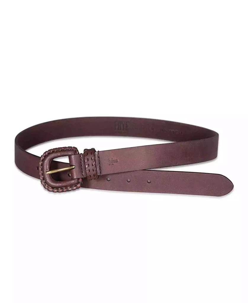Frye Women's Covered Buckle Leather Lacing Belt 2