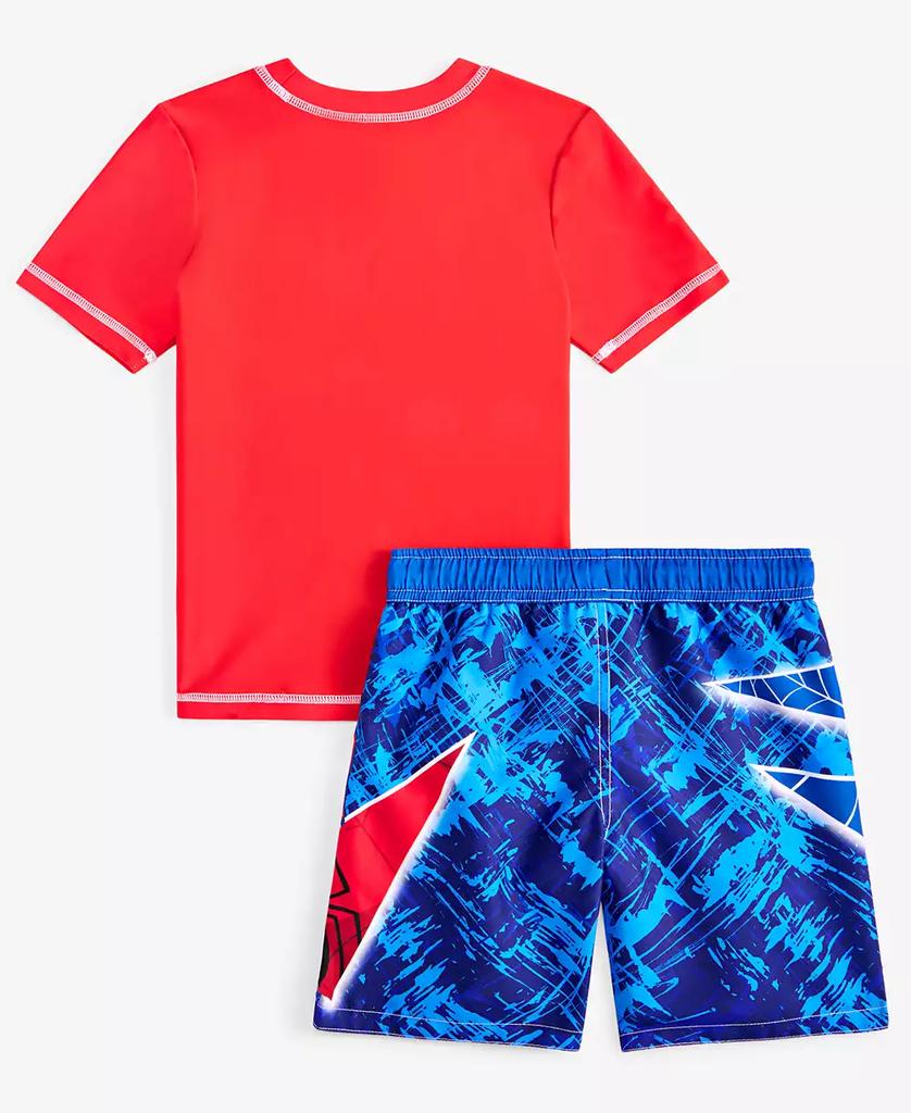 Spider-Man Little Boys Rash Guard & Swim Trunks Swimsuit, 2 Piece Set