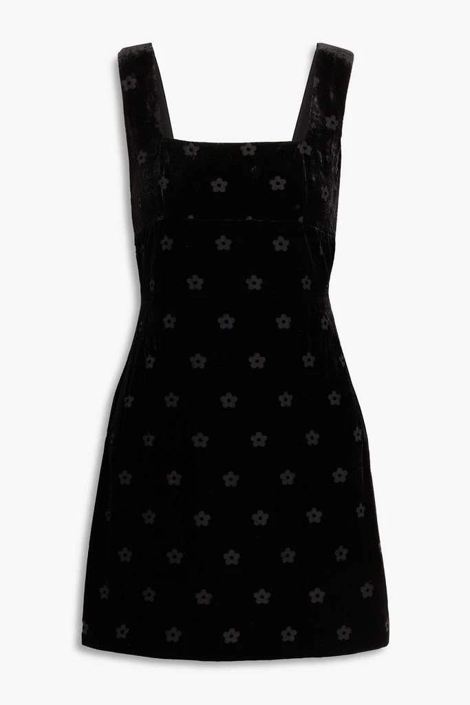 ALEXACHUNG Sadie devoré-velvet mini dress 1