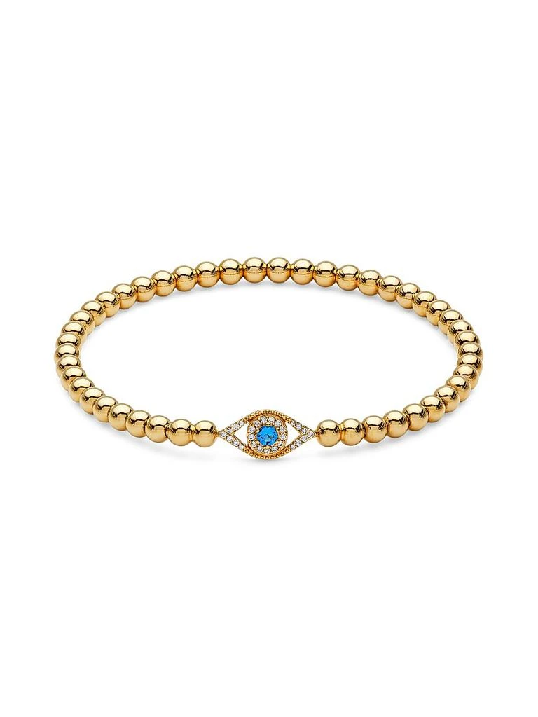 Adriana Orsini 18K-Gold-Plated Sterling Silver Cubic Zirconia Evil Eye Bracelet 1