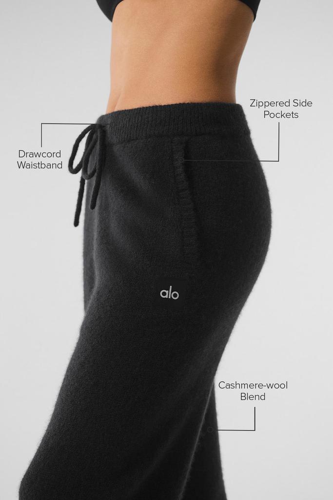 Alo New Class Cashmere Sweatpant - Black
