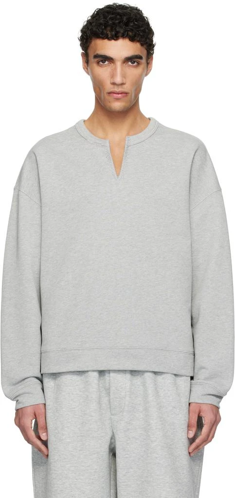 Recto Gray RC Cut & Embroidery Sweatshirt 1