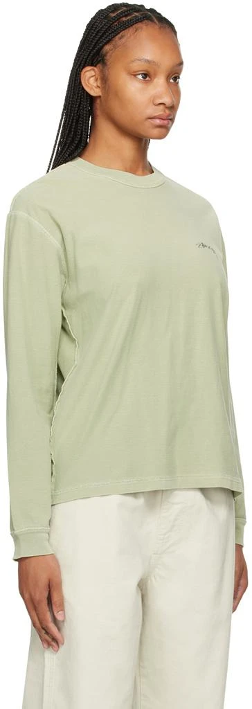 STUSSY Green Lazy Long Sleeve T-Shirt 2