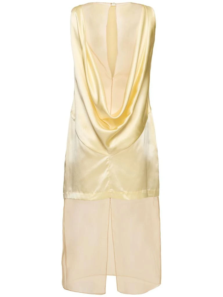 Esse Studios Rio Cowl Satin & Organza Plunge Dress 3