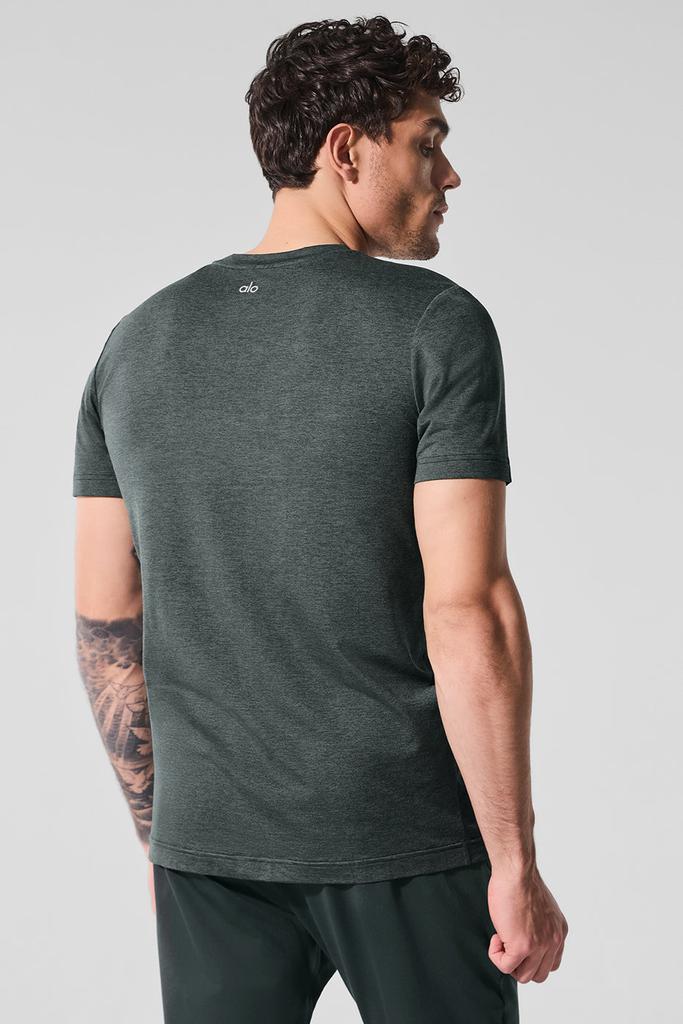 Alo Conquer Reform Crewneck Short Sleeve - Charcoal Green