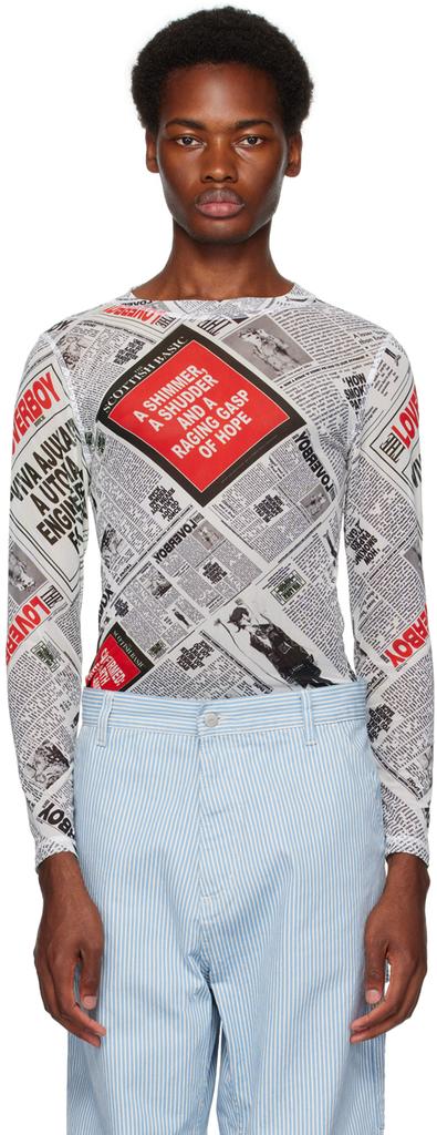 Charles Jeffrey LOVERBOY Off-White Graphic Long Sleeve T-Shirt