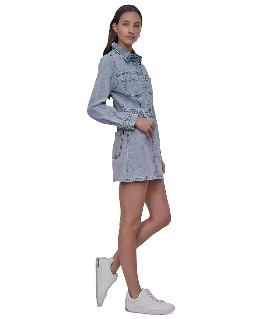 DKNY Women's Button-Down Long-Sleeve Denim Dress 3