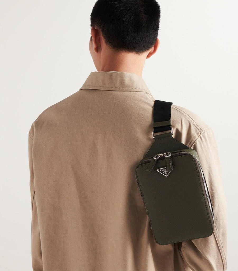 Prada Saffiano Leather Brique Cross-Body Bag 6