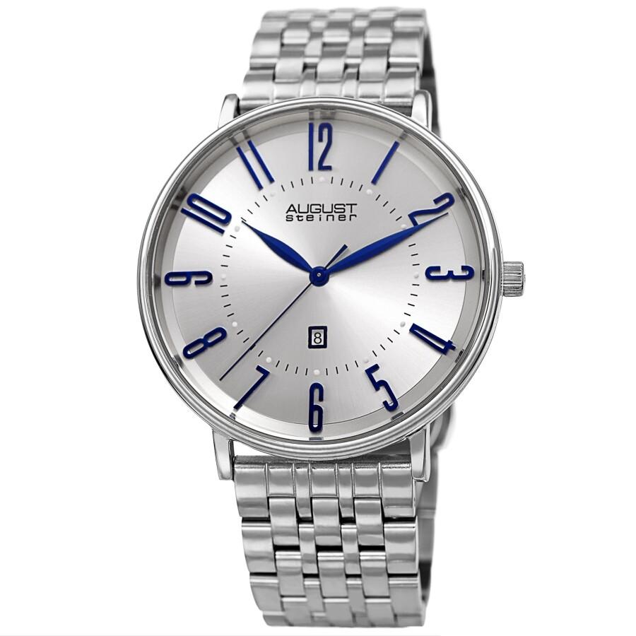 August Steiner Quartz White Dial Men's Watch AS8257SS