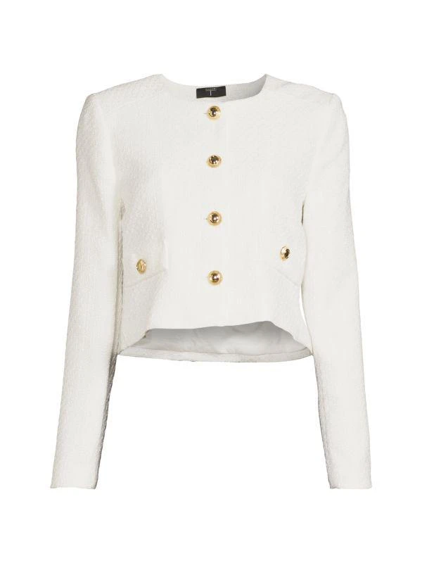 T Tahari Cropped Tweed Jacket 3