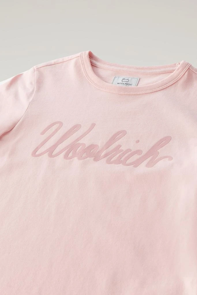 Woolrich Girls' Logo T-Shirt in Pure Cotton - Girls - Pink 3