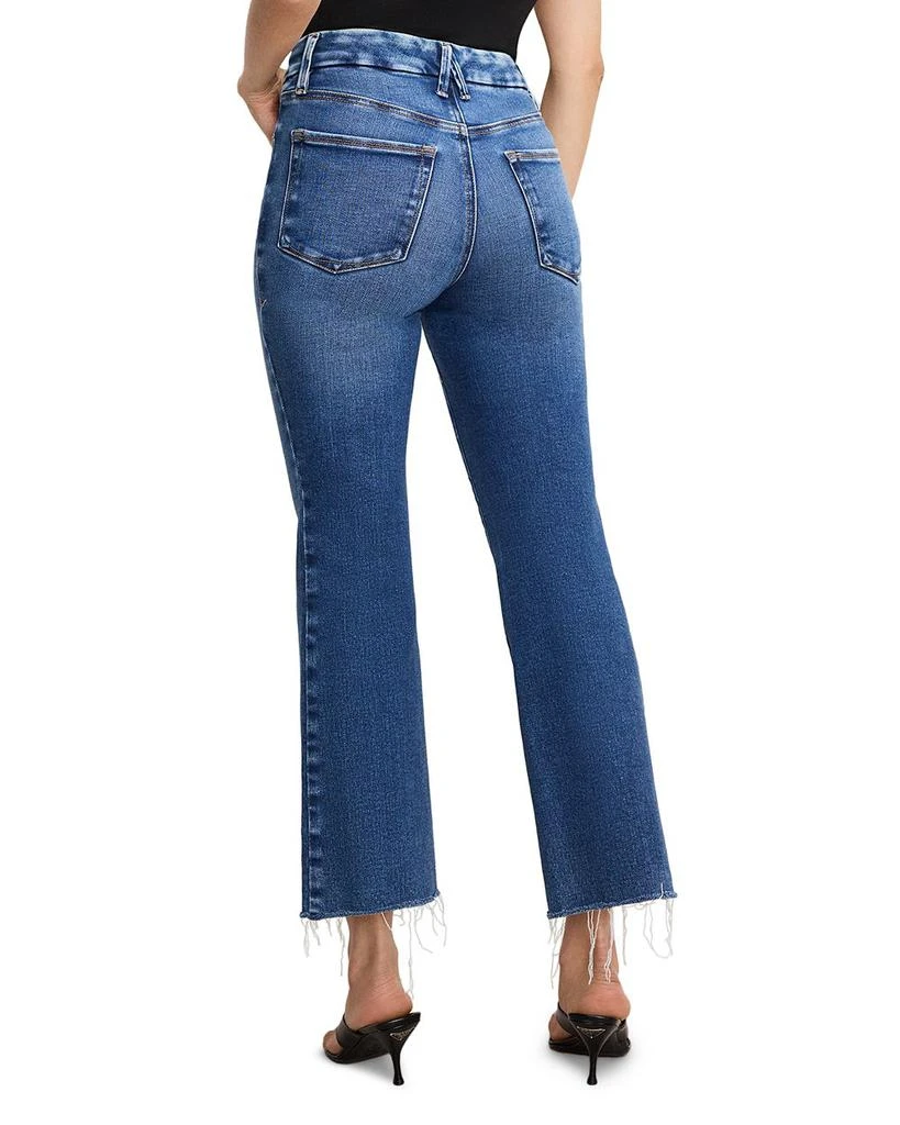 Good American Soft Tech Good Leg Cropped Bootcut Jeans in Indigo818 3