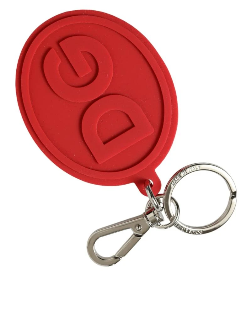 Dolce 
Gabbana Rubber DG Logo Brass Metal Keyring Women
s Keychain