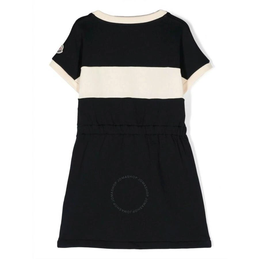 Moncler Girls Striped Logo Cotton Dress 2