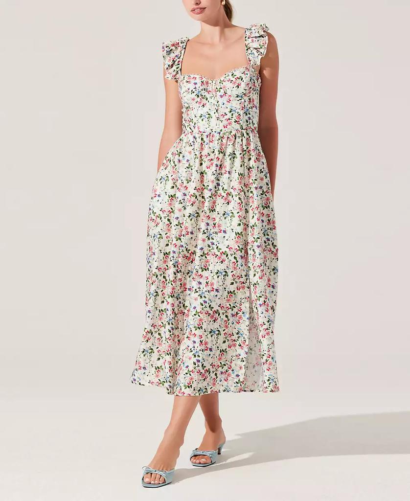 ASTR Women's Wedelia Floral Print Sleeveless Midi Dress