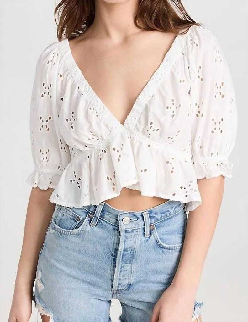 Free People Free People - Gardenia Flutter Top 1