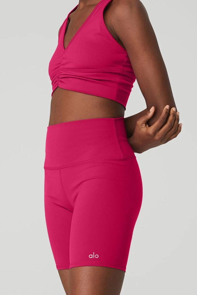 Alo 7" High-Waist Biker Short - Magenta Crush 4