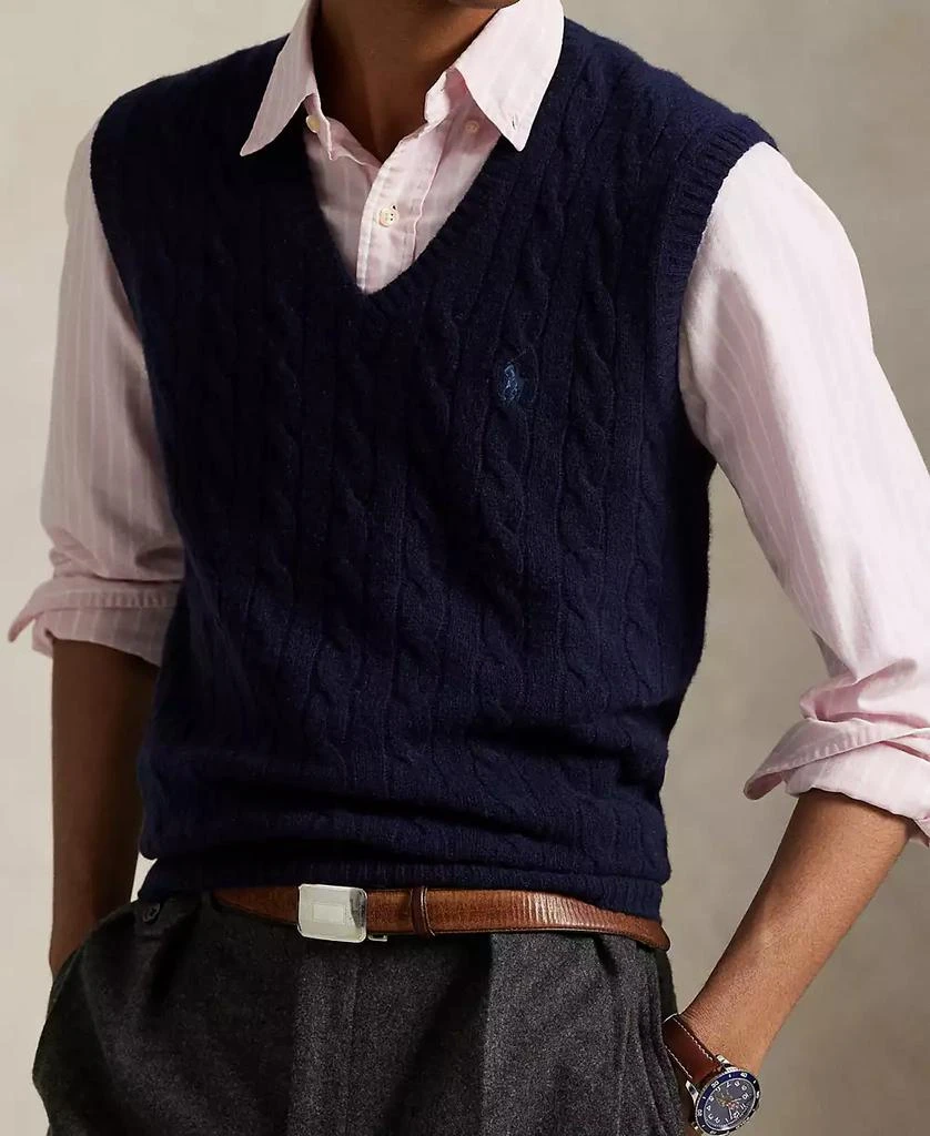 Ralph Lauren Men's Cable-Knit Wool-Cashmere Sweater Vest 3