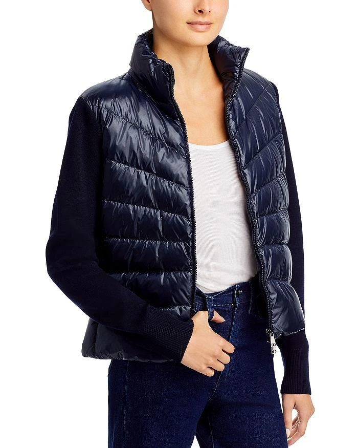 Moncler Mixed Media Wool Puffer Cardigan 1