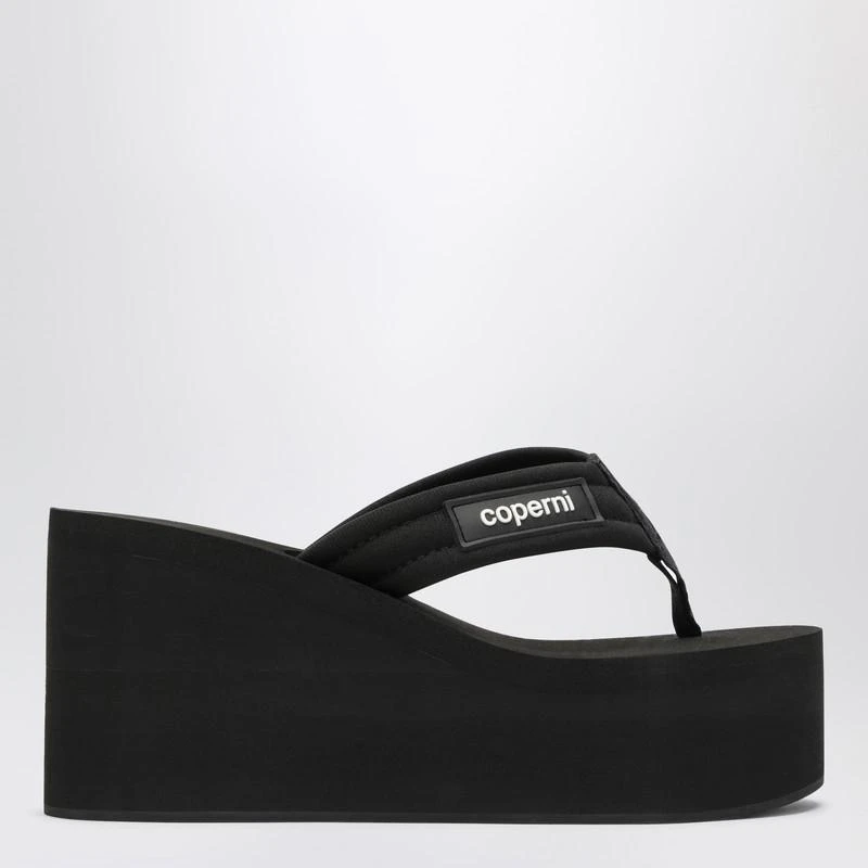 COPERNI Black wedge sandal with logo 1