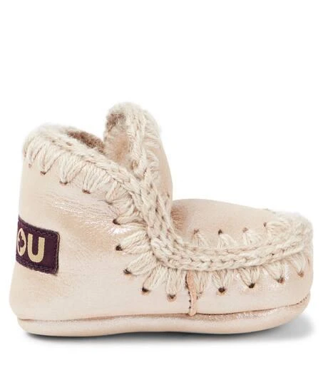Mou Kids Baby shearling-lined suede ankle boots 3
