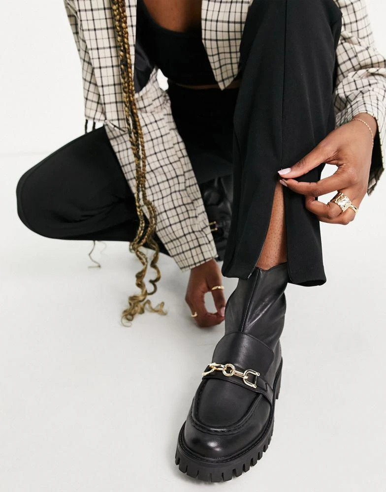 Y.A.S. Y.A.S split front trouser in black 4