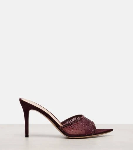 Gianvito Rossi Rania 85 crystal-embellished mules 4