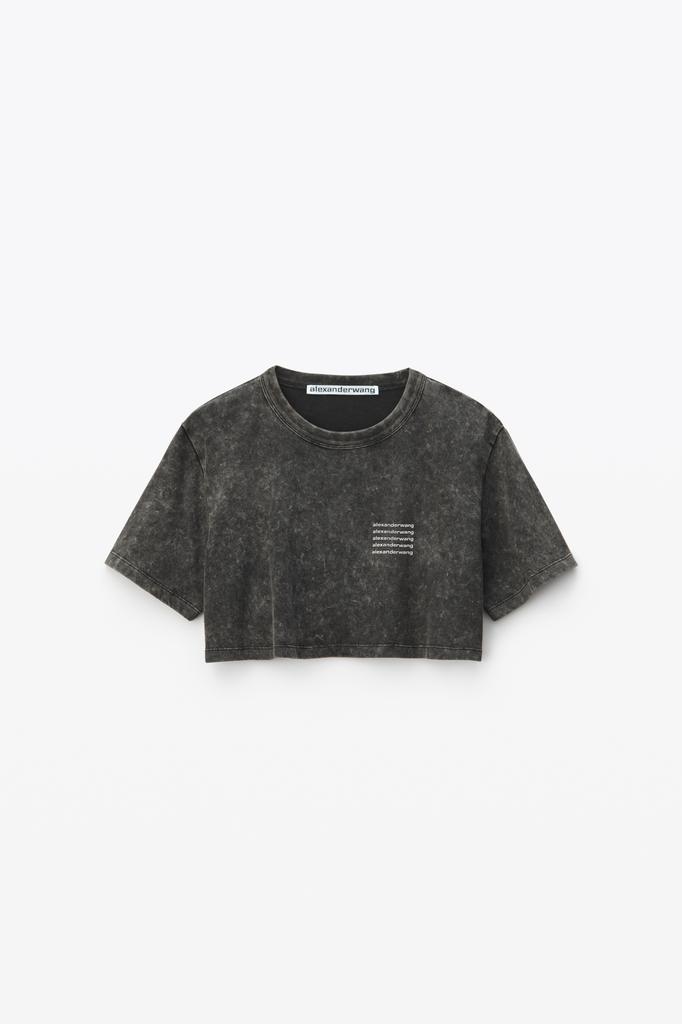 Alexander Wang CROPPED TEE IN ACID WASH JERSEY