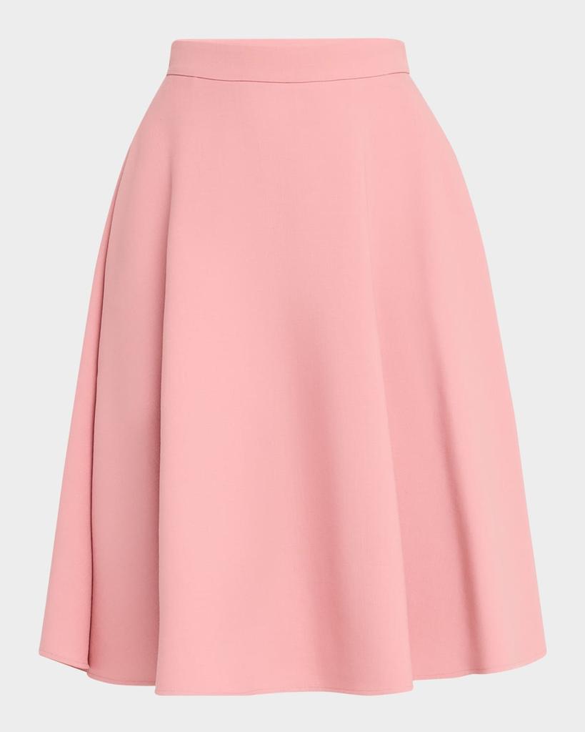 Dolce & Gabbana Wool Crepe-Stretch Longuette Skirt