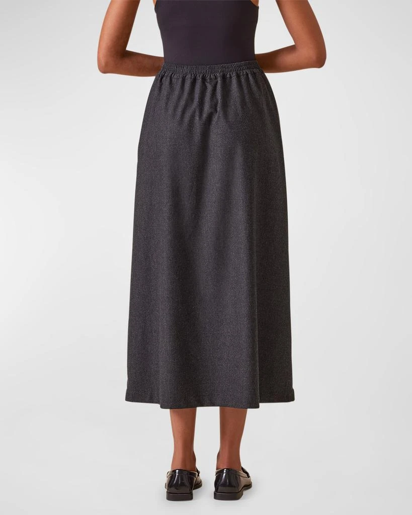 Eskandar Cashmere-Blend A-Line Maxi Skirt 3