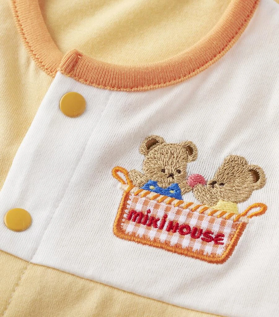 Miki House Cotton Embroidered Bear Playsuit (6-12 Months) 4