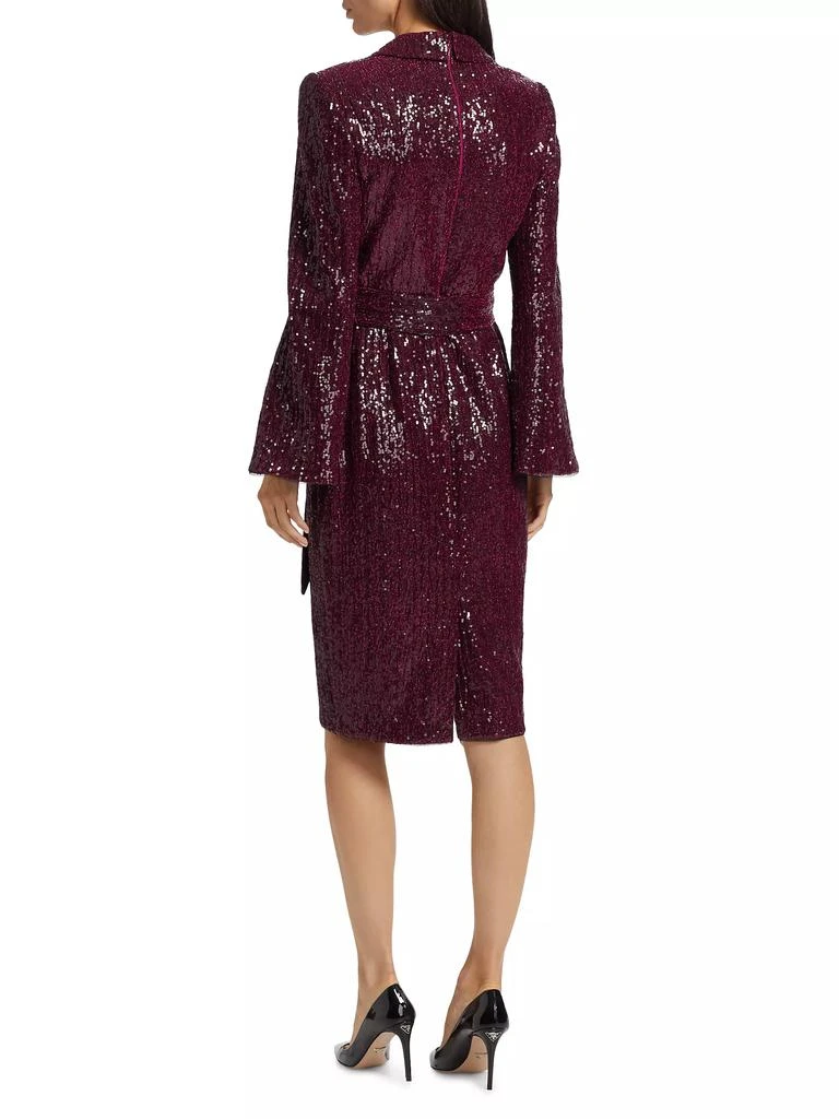 Badgley Mischka Sequined Blazer Sheath Dress 5