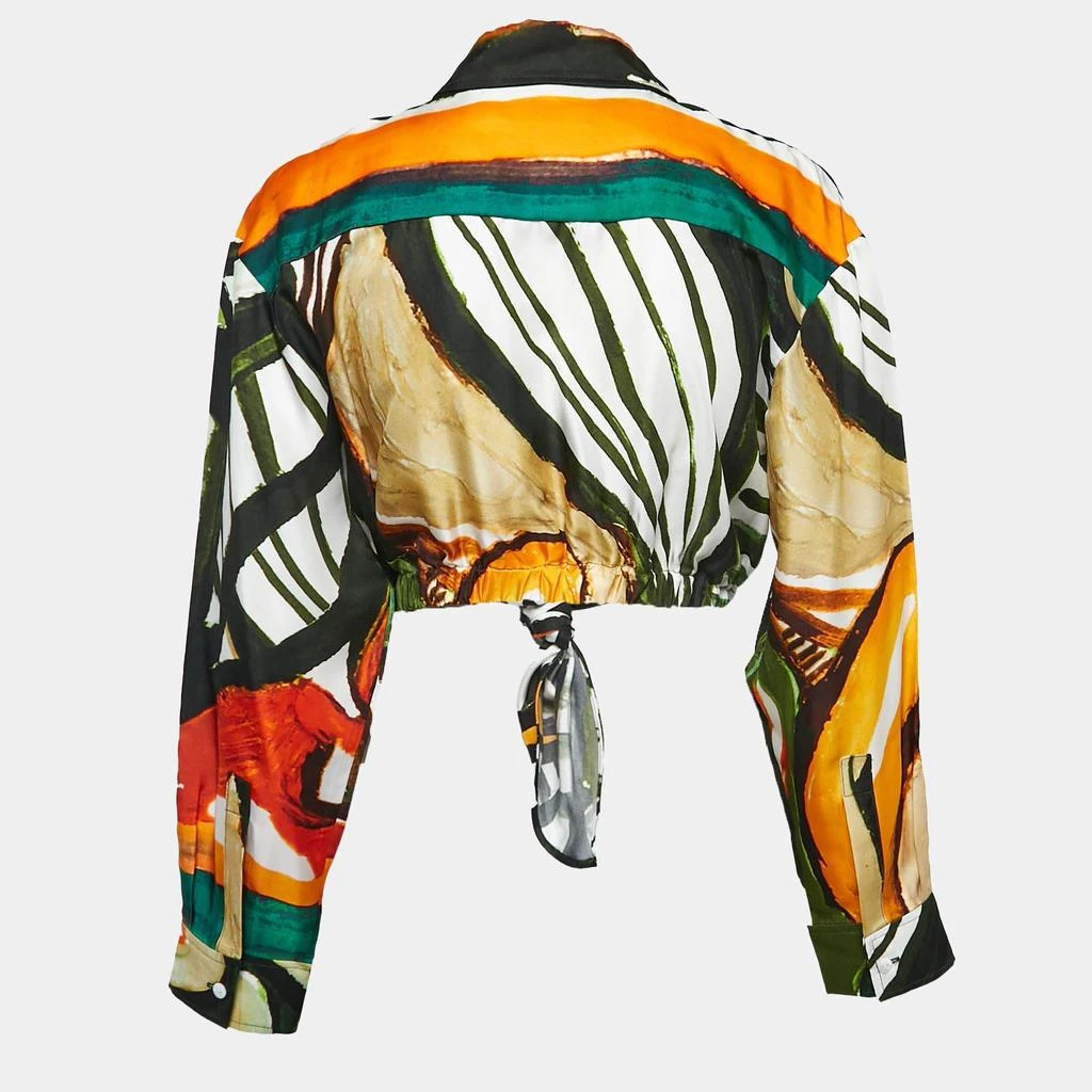 Christopher Esber Christopher Esber Multicolor Bandana Print Silk Cropped Shirt S 1